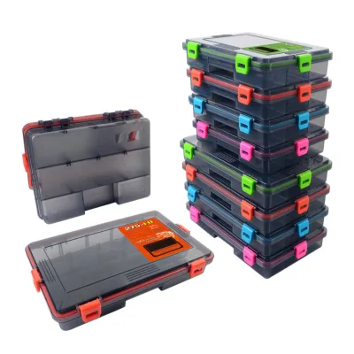 Durable Portable Fishing Gear Freshwater Saltwater Fishing Tools Plastic Large Small Lure Box Fishing Tackle Box