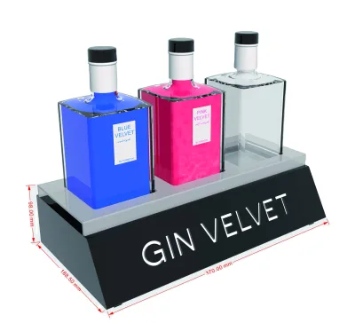Gold sparkling LED Champagne Bottle Presenter Spirits Liquid Glorifier vip led acrylic stand
