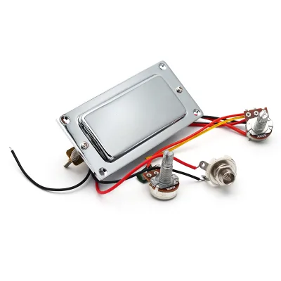 Dual Coil Closed Humbucker Pre-Wired Guitar Pickup with Volume and Tone 92*37.5mm or 94*44.5mm Chrome
