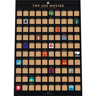 100 Movies Scratch Off Poster Movie Scratch Off Poster With Easy Off Foil Unique Film Memorabilia