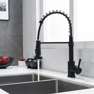 Luxury Brushed Stainless Steel Kitchen Faucets Mixers Taps 360 Degree Free Rotation Bathroom Sinks Faucets