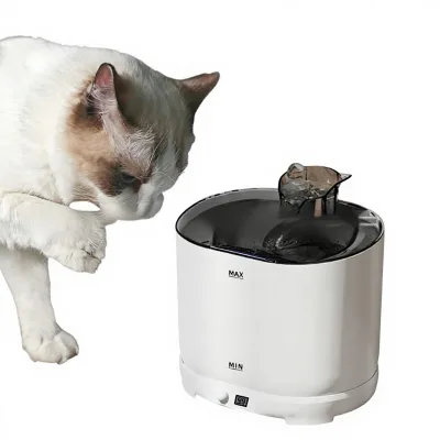 Rechargeable Wireless Pet Water Fountain for Dogs & Cats with Automatic Circulation and Motion Sensor