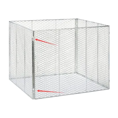 100x 100x80cm Galvanized Expanded Metal Garden Compost Bin