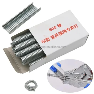 Semi-Automatic M Forceps Poultry Cage Fastening Clamp Nail With 600PCS M-Type Nails for Cage