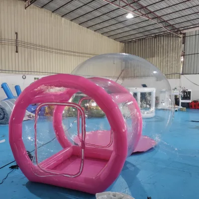 China Inflatable Manufacturer Rose Pink Balloon House Inflatable Party Bubble House