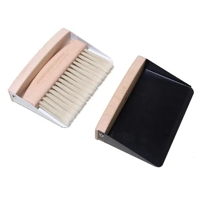 Eco Friendly Wood Handle Natural Sisal Horse Hair Cleaning Drafting Dust Pan Broom Brush
