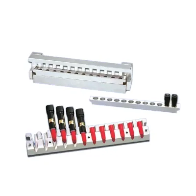 Custom 12 Cavity Aluminum Slim Lip Balm & Lipstick Filling Mold High Quality Product Category