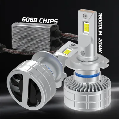 High Power High Lumen 204W 12V 24V Car Led Bulbs H7 Led Canbus Error Free Decoder Low Beam Led H4 H1 H11 Led Headlight