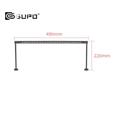 GUPO DC 24V 15W Plug-in Detachable Gantry Showcase Light 360 Adjustable U-Shape LED Cabinet Lamp for Jewelry Museum Display