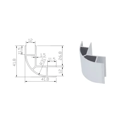 RV Toilet Modification Profile 12 Trough Aluminum Alloy Anodized Camper RV Modification Accessories