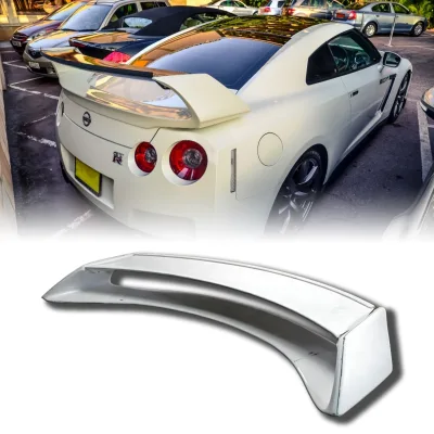 EPR GTR R35 Fiberglass Amuse Rear Spoiler & FRP Trunk Wing Single Deck JDM Style Unpaint Surface Car Accessory