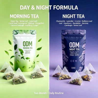Large Quantity Herbal Slimming Tea, Day Night Detox Tea Bags, Triangle Tea Sachet, Support Global Whole World Delivery