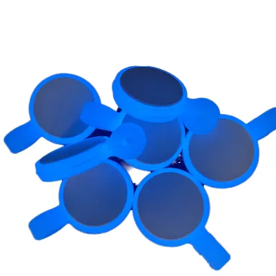 Mini Small Round Luminous Dog Tag Blue Laser Engraved Dog & Cat Engraveable ID Tag