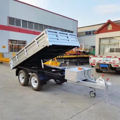 Walking Tractor with Trailer Farming Trailer for Traktor Tipping Trailer Farm Tractors Garden Tractor Trailer