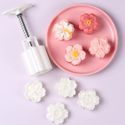 50g Flower Mung Bean Cake Homesun AINIKA Custom Bath Bomb Press Mold Multi-cavity Snack Cantonese Dessert Baking Tool