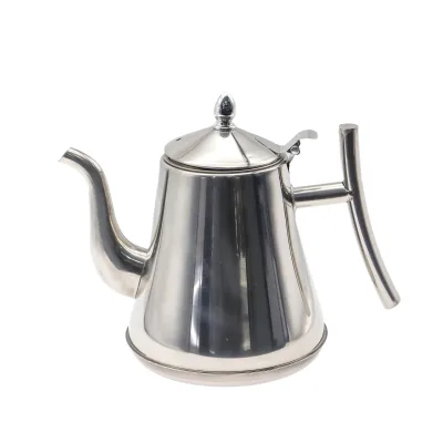 Modern High Quality Stainless Steel Ergonomic Tea Pot with Comfortable Grip Eco-Friendly Design