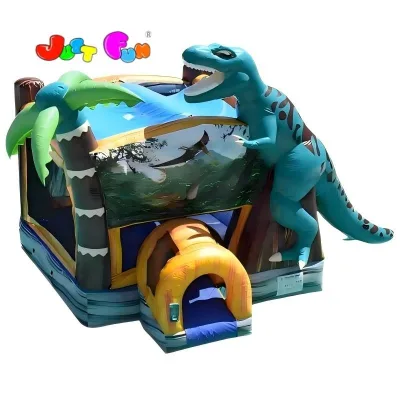 Commercial Dinosaur Bounce House Outdoor T-Rex Inflatable Jumps Bouncy Castle for Sale