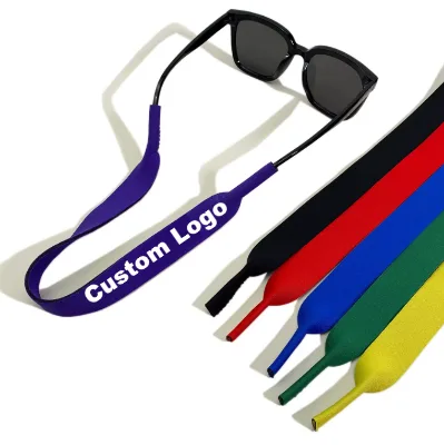 Custom Logo Kids Neoprene Elastic Sunglasses Strap Eyeglasses Neck Lanyard Holder for Children Sports Swimming Eyewear Retainer