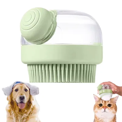 JOYPET Shampoo Dispenser Automatic Soft Massager Grooming Pet Bathing Products Dog Cat Shower Bath Brush