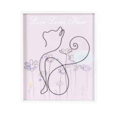 Jinn Home White Wood Photo Frame Wall Hanging Art Picture Frames Iron Decor