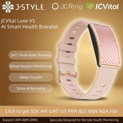 JCVital V5 Women Care Bracelet with Cycle Tracking Personalized Reminder Bluetooth Sync Support White Label Deployment