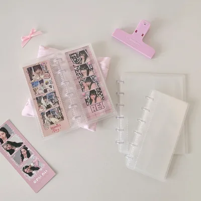 INS Korean-style Mushroom Hole Photo Album for 4-grid Photo Strips Student Idol Fan Photocard Album for Stickers and Strip