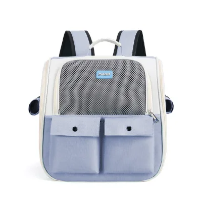 2026 Factory Direct Sale Cat Backpack Portable Travel Carrier Foldable Pet Bag Made of Oxford and Polyester for Dogs