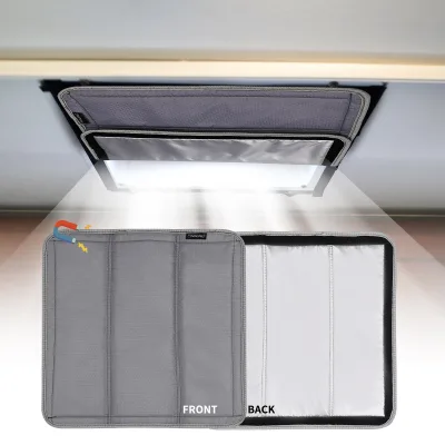 Ed281 Magnetic RV Window Shade Foldable Magnet RV Blackout Ventilation Cover 16inch RV Vent Shade for Camper Van Accessories
