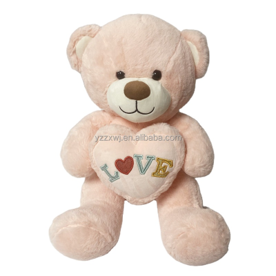 Cartoon Holding Heart Big Bear Doll Lovely pink Bear with Heart I love U Plush Bears