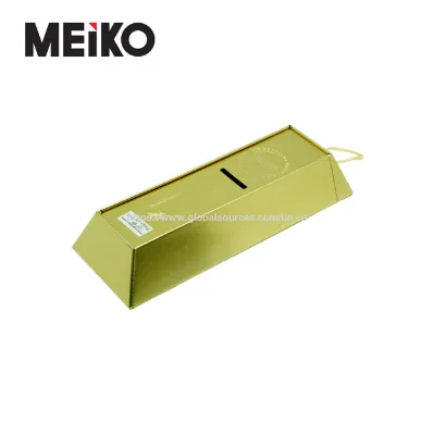 Custom golden brick coin bank box/gifts/money bank box Christmas gift