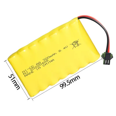 Customizable 8.4V 700mAh Nickel Cadmium Rechargeable Battery Cells Long Lifespan for Kids Electric Toy Car RC Truck