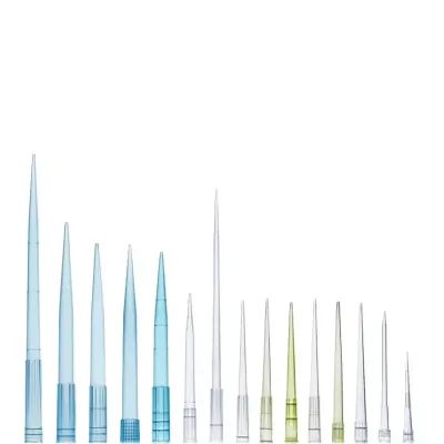 High Quality Polypropylene 10ul 200ul 300ul 1000ul 1250ul Clear Nonsterile Universal Micro Tips 96pcs/pack Racked