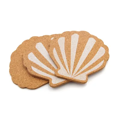 New Arrival Eco-Friendly Cork Material Handmade Coasters Irregular Shape 10 cm Reusable Custom Size Placemat Kitchen Cup Holder