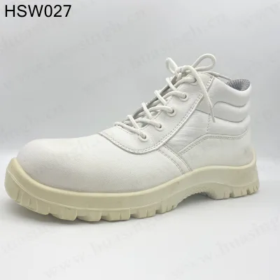 LXG,food Factory Middle Cut Steel Toe Insert White Safety Shoes Medical Line Anti-corrosion ESD Safety Shoes HSW027