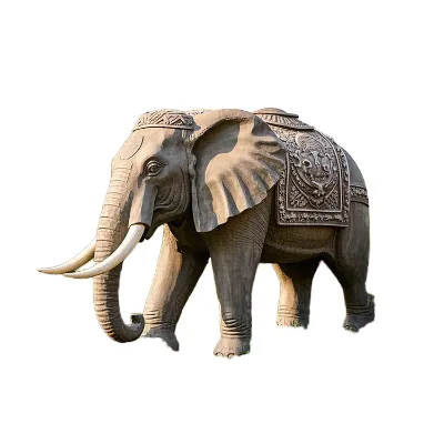 Hot Sale Marble Elephant Sculpture Modern Style Animal Status for Outdoor Garden Villa Decor Middle East Inspired Directly China