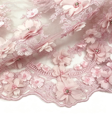 New Design Woven Embroidery Beads Sequins Tulle Lace Fabric for Wedding Dresses Girls Shoes Bags-Wholesale Machine Beaded Fabric