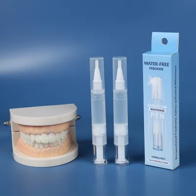 Portable 6%HP Teeth Whitening Gel Pen 2pcs 4ml Anhydrous Stable Formula Microcapsule Peroxide Whitening Tooth Oral Care Home Use