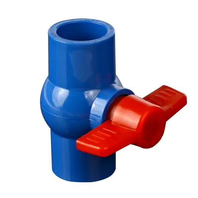 HONGKE UPVC Ball Valve 1/2"-2" Blue Color BS Standard Thread Mini Ball Valve for Irrigation Water OEM
