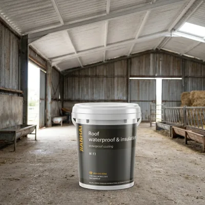 W-13 CE Certified JianHaiZhongJian Acrylic Thermal Insulation Coating for Livestock Farm Metal Shed Roofs-Weatherproof 3-Year