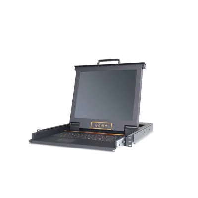 1U Rack-Mount Single Port LCD KVM Console - 17 inch - USB + VGA Support