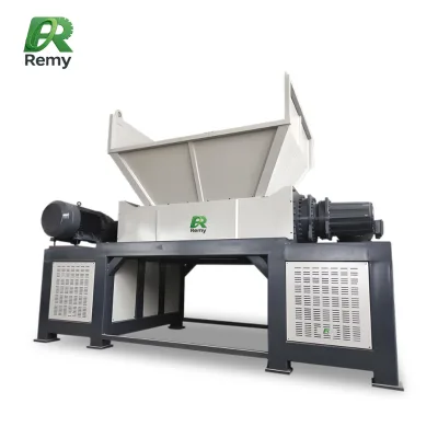 Double Shaft Industrial Shredder for Hard Materials Like Pipes, Cables, and Aluminum Waste