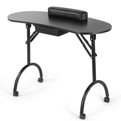 Hot Sale Foldable Simple Manicure Table Movable Manicure Workbench Beauty Salon Manicure Table