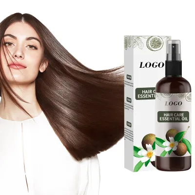 Private Label Organic Hair Oil Natural Grapefruit Deep Moisturizing Leave-In Smooth Soften Keratin 2-IN-1 Formula Hair Repair