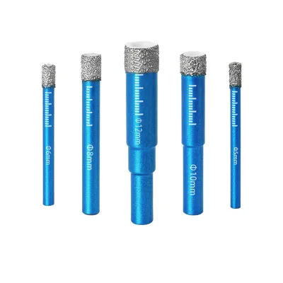 5-16mm Round Shank Brazed Ceramic Marble Granite Vitrified Tile Hole Opener Diamond Dry Drill Bit Hole Saw Cutter