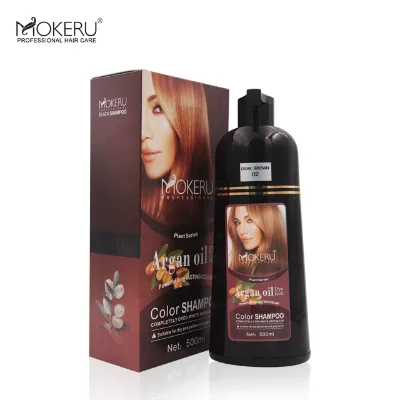 Fashion-Designed Argan Oil Magic Hair Dye Shampoo Made in China OEM Dark Brown Hair Color Cream for Men