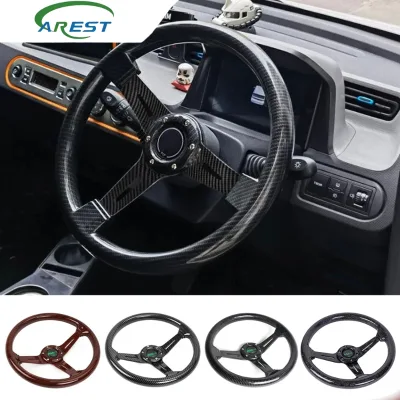 Cross-border car 14-inch carbon fiber steering wheel, 345mm racing competition modified steering wheel, one-piece consignment