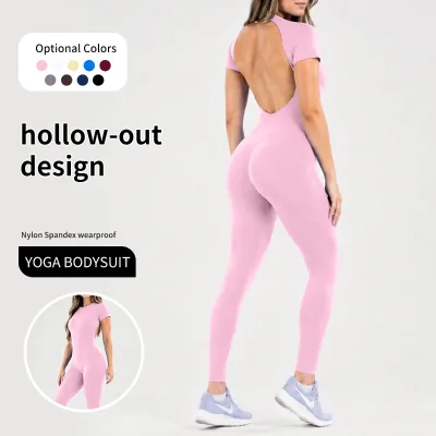 New High-Elastic and Quick-Drying High-Waisted Peach-Buttocks Yoga Jumpsuit for Women