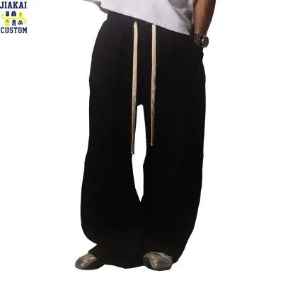 Manufacturer Wholesale Custom Design 380GSM Fleece Baggy Fit Sweatpants Oversized Streetwear Joggers & Heavyweight Long Pants