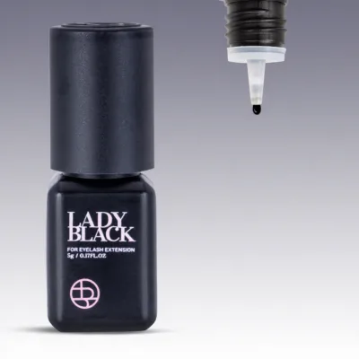 Korea 100% Original Lady Black Glue Top Quality Eyelash Extension Glue 3-4s Dry Mild Adhesive OEM ODM Private Label