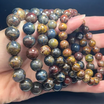 High Quality Natural Gemstone Pietersite Bracelet Bead Bracelet Crystal Charm Stone Beaded Bracelets